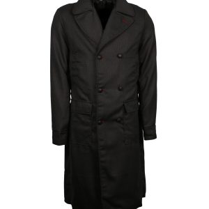 Long Black Leather Coat For Men