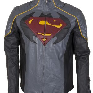 Black Superman Leather Jacket For Men