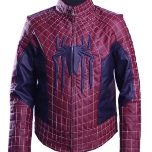 Spiderman Home Coming Leather Jacket Halloween Cosplay Costume